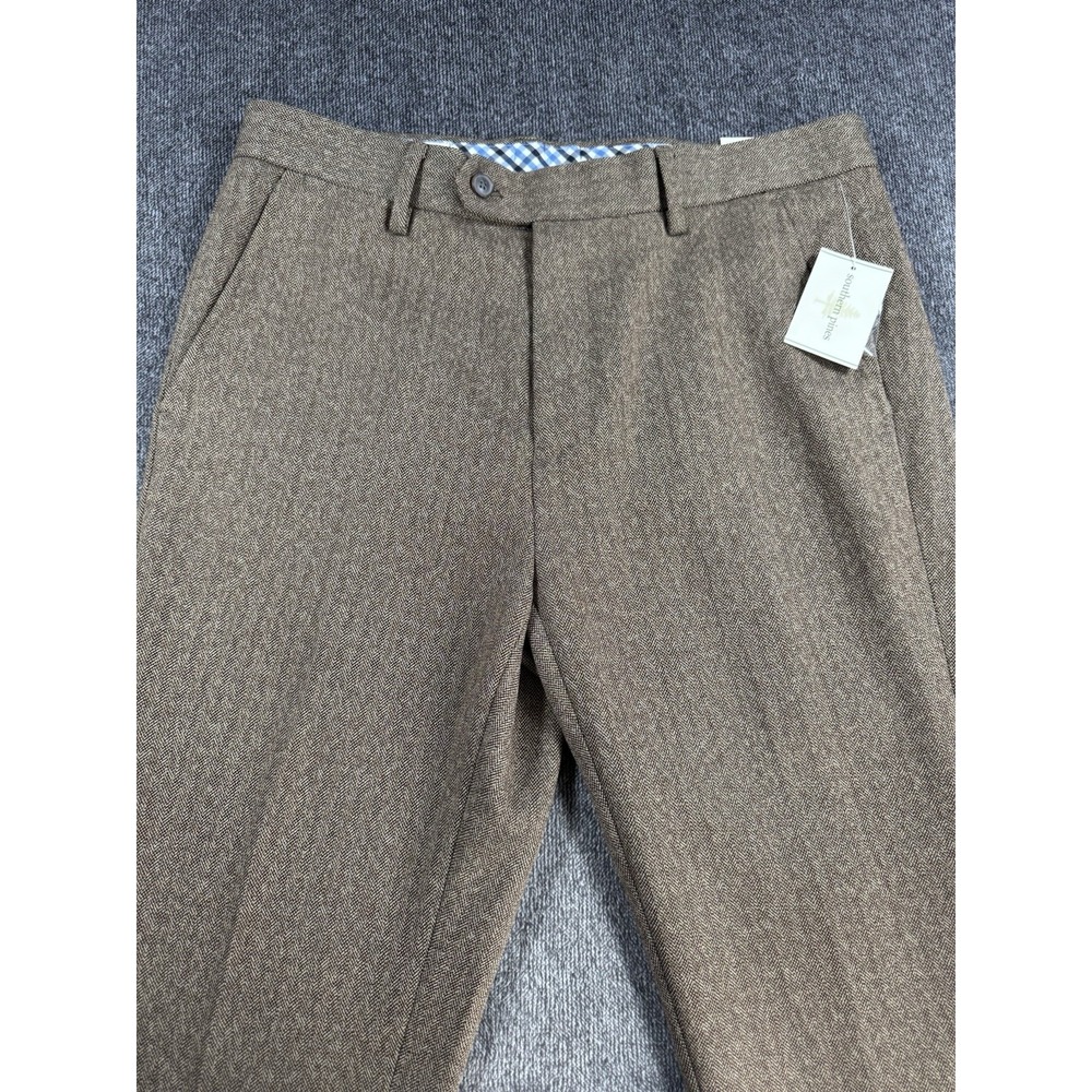 New Southern Pines Mens Size 32x34 Brown Twill Chino‎ Pants NWT